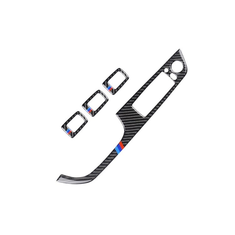 4 PCS Three Color Carbon Fiber Car Left Driving Lifting Panel Decorative Sticker with Folding for BMW E90 / 320i / 325i, Diameter: 37.8cm, Diameter: 37.8cm(Three Color)