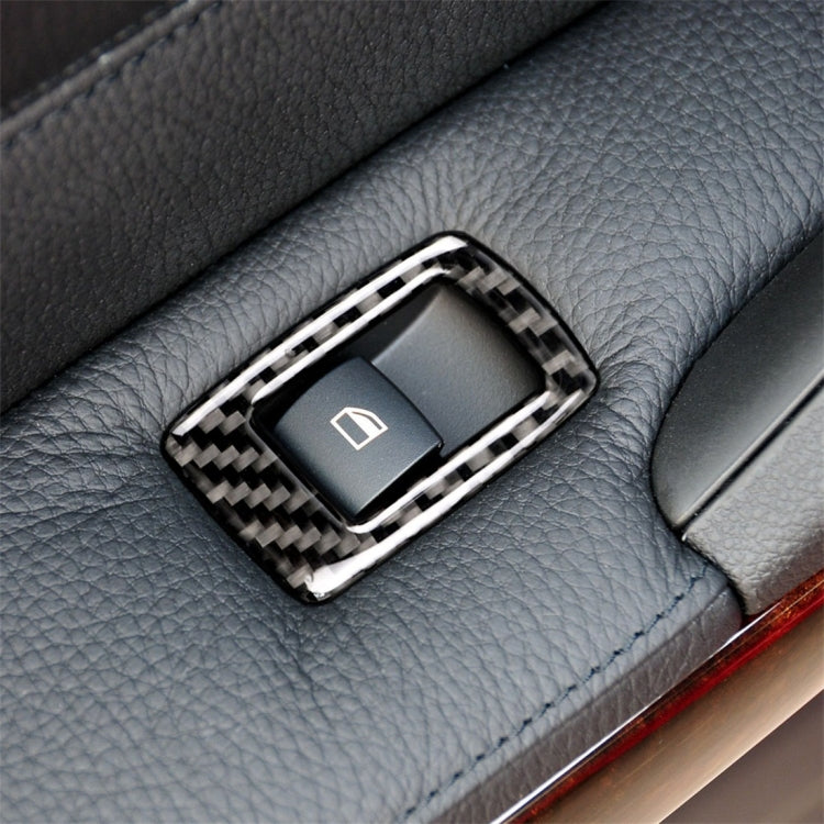 4 PCS Carbon Fiber Car Left Driving Lifting Panel Decorative Sticker with Folding for BMW E90 / 320i / 325i, Diameter: 37.8cm