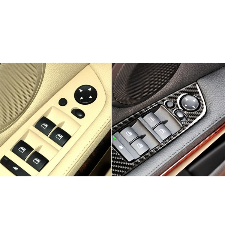 4 PCS Carbon Fiber Car Left Driving Lifting Panel Decorative Sticker with Folding for BMW E90 / 320i / 325i, Diameter: 37.8cm