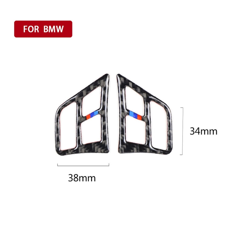 Three Color Carbon Fiber Car Steering Wheel Key Frame Decorative Sticker for BMW E90 2005-2012, Key Frame(Three Color), Key Frame
