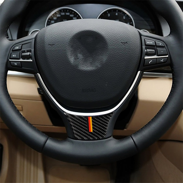 A Edition Three Color Carbon Fiber Car Small Steering Wheel Decorative Sticker for BMW 5 Series F10 F18 2011-2017, Small Steering Whee(Three Color), Small Steering Wheel(Yellow Red), Small Steering Wheel