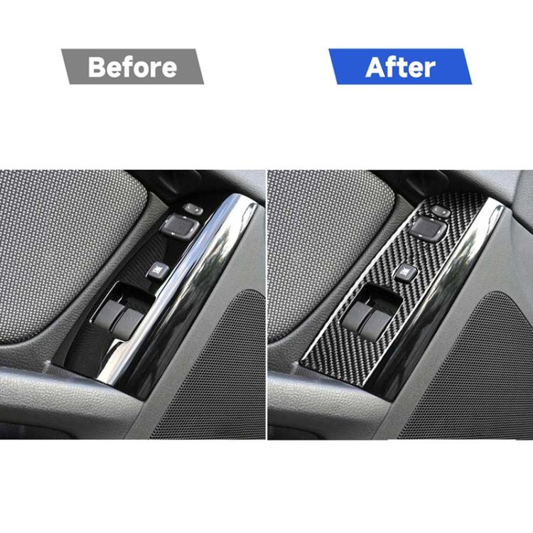 6 in 1 Car Carbon Fiber Left and Right Driving Seat Lift Decorative Sticker for Mazda RX8 2004-2008, Left Drive Low-configured, Left and Right Driving Seat Lift, Left Drive Low-configured