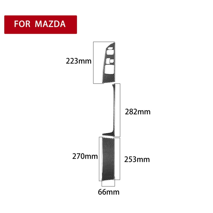Car Carbon Fiber Main Driving Seat Lift Decorative Sticker for Mazda RX8 2004-2008, Left Drive High-configured