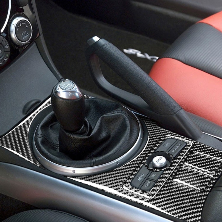 5 in 1 Car Carbon Fiber Gear Position Console Decorative Sticker for Mazda RX8 2004-2008, Left and Right Drive Universal, Gear Position Console
