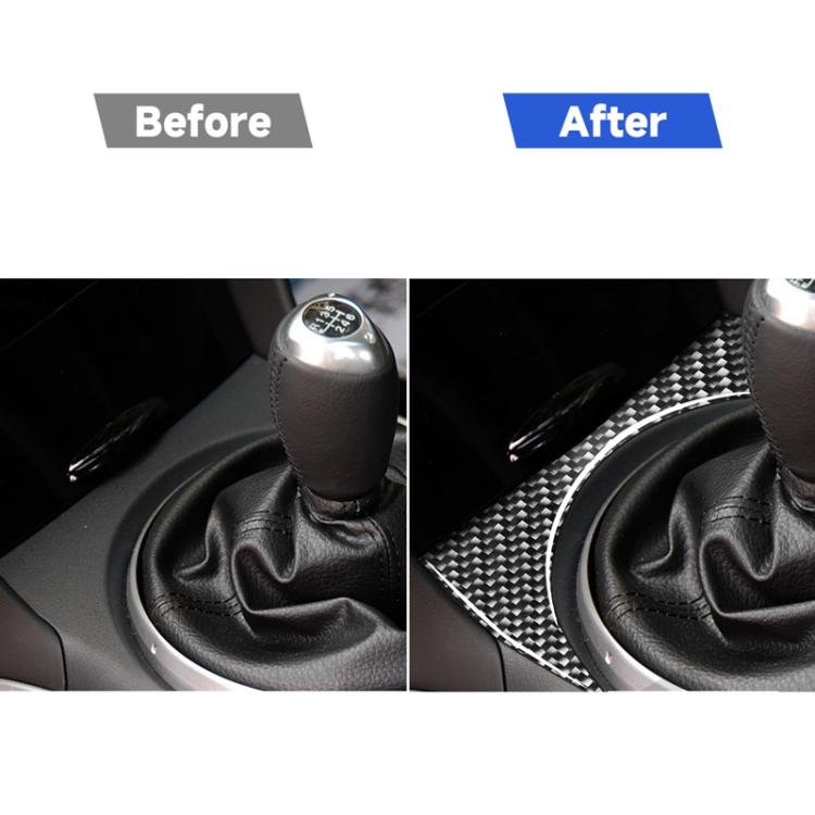 Car Carbon Fiber Gear Position Console Upper Decorative Sticker for Mazda RX8 2004-2008, Left and Right Drive Universal, Gear Position Console Upper
