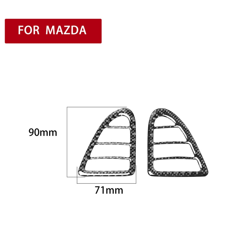 2 PCS Car Carbon Fiber Left and Right Air Outlet Decorative Sticker for Mazda RX8 2004-2008, Left and Right Drive Universal, Left and Right Air Outlet