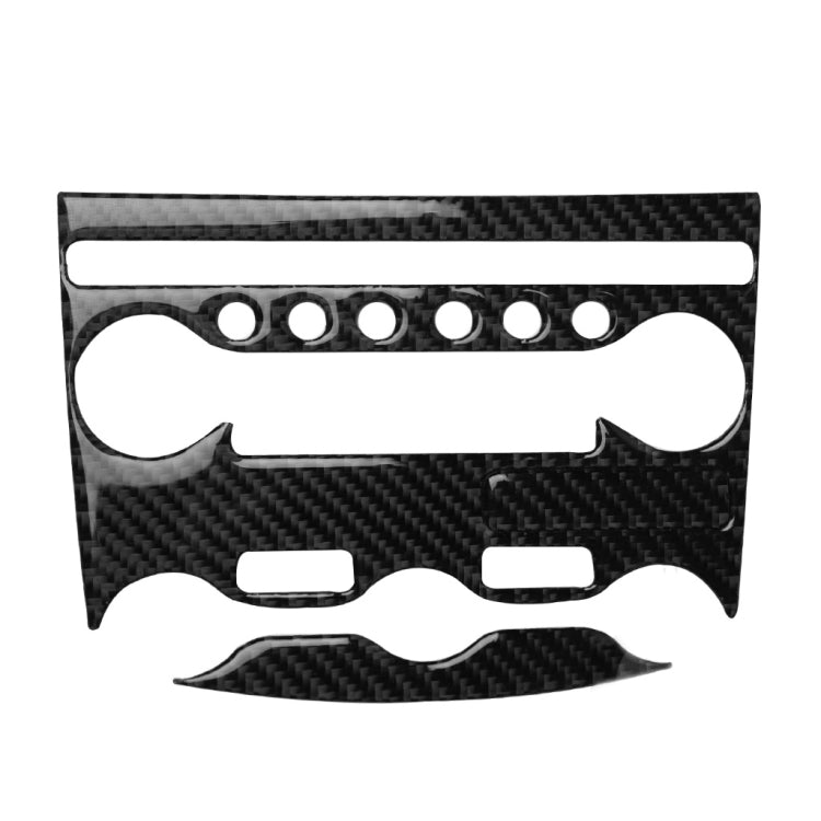 3 in 1 Car Carbon Fiber Air Conditioning Adjustment Panel Decorative Sticker for Nissan 370Z Z34 2009-, Left and Right Drive Universal, 3 in 1 Air Conditioning Adjustment Panel