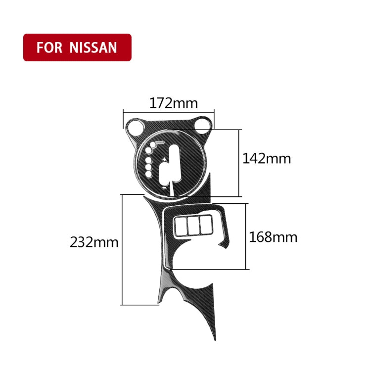 5 in 1 Car Carbon Fiber Gear Position Cup Holder Panel Decorative Sticker for Nissan 370Z Z34 2009-, Left Drive, Gear Position Cup Holder Panel Left Drive