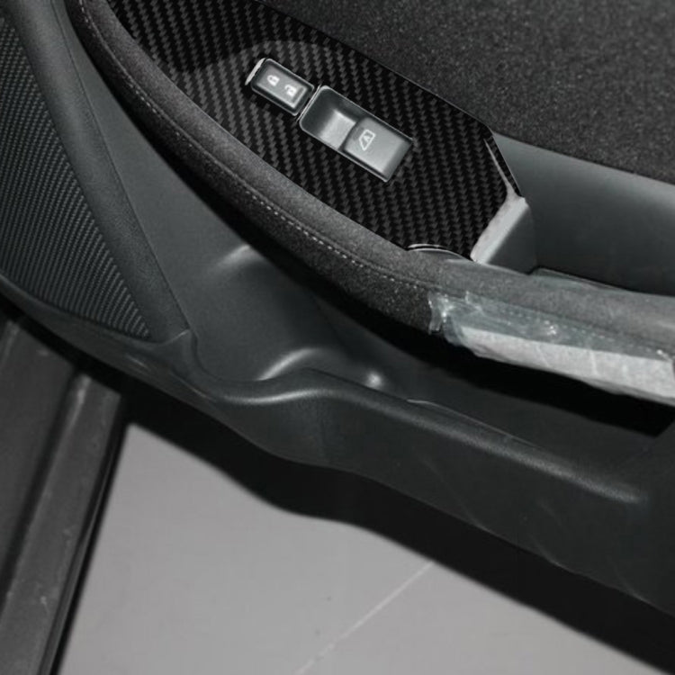 Car Carbon Fiber Vice Driving Side Door Lift Control Decorative Sticker for Nissan 370Z Z34 2009-, Left Drive, Vice Driving Side Door Lift Control Left Drive