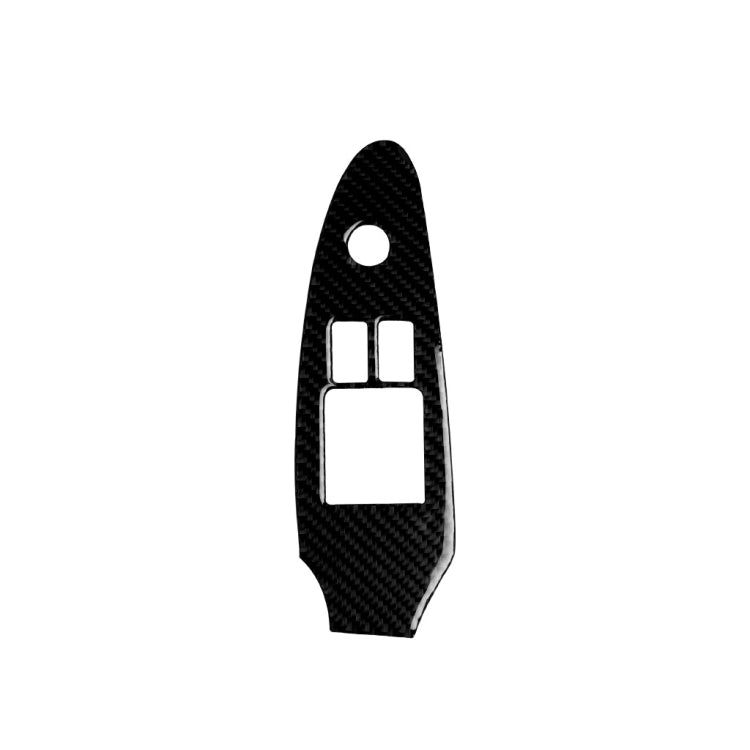 Car Carbon Fiber Main Driving Side Door Lift Control Decorative Sticker for Nissan 370Z Z34 2009-, Right Drive Low-configured, Main Driving Side Door Lift Control Right Drive