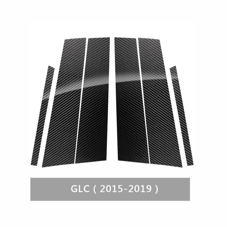 Car Carbon Fiber B Pillar Decorative Sticker for Mercedes-Benz GLC 2015-2019, Left and Right Drive Universal, For Mercedes-Benz GLC 2015-2019