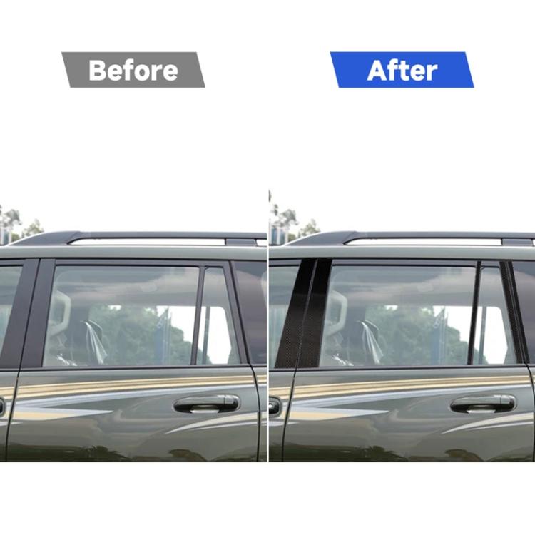 Car Carbon Fiber Goalpost Decorative Sticker for Toyota Land Cruiser Prado 2010-2018, Left and Right Drive Universal, For Toyota Land Cruiser Prado 2010-2018