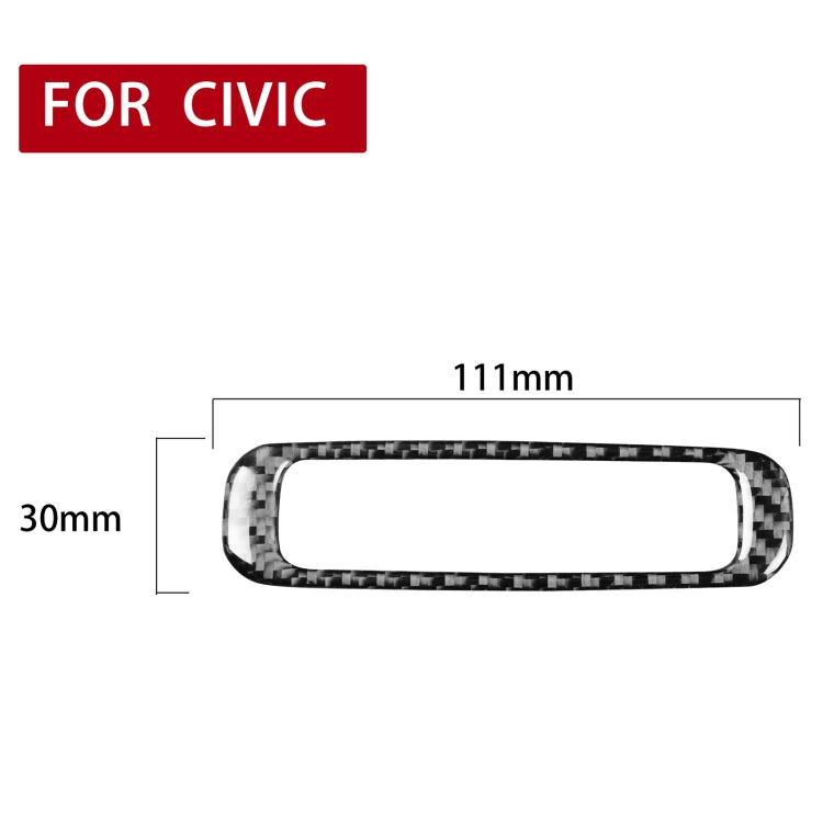 Car Carbon Skylight Handle Decorative Sticker for Honda Civic 8th Generation 2006-2011, Left and Right Drive Universal, Skylight Handle