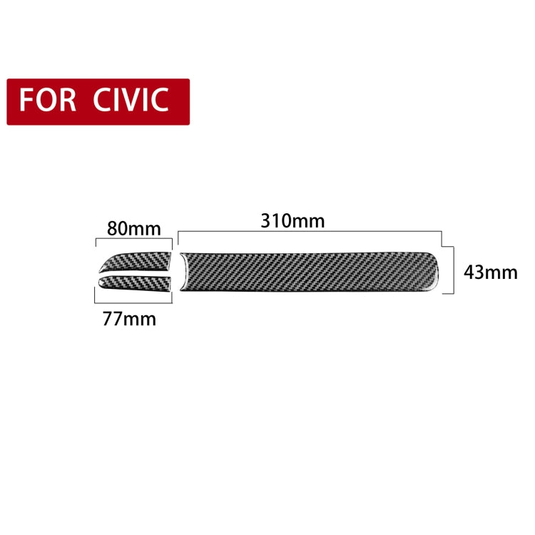 3 in 1 Car Carbon Fiber Front Passenger Seat Storage Box Decorative Sticker for Honda Civic 8th Generation 2006-2011, Left Drive, Front Passenger Seat Storage Box, Left Drive