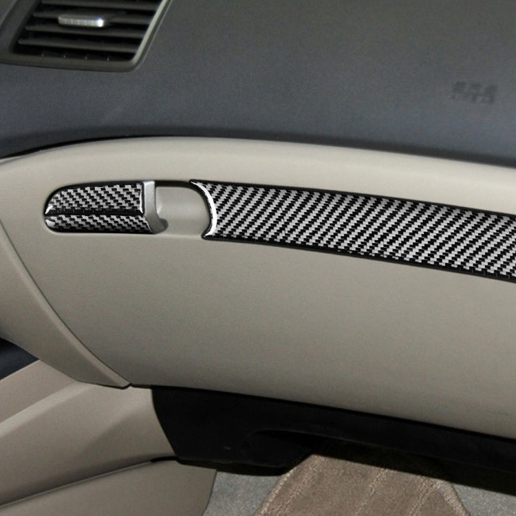 3 in 1 Car Carbon Fiber Front Passenger Seat Storage Box Decorative Sticker for Honda Civic 8th Generation 2006-2011, Left Drive, Front Passenger Seat Storage Box, Left Drive