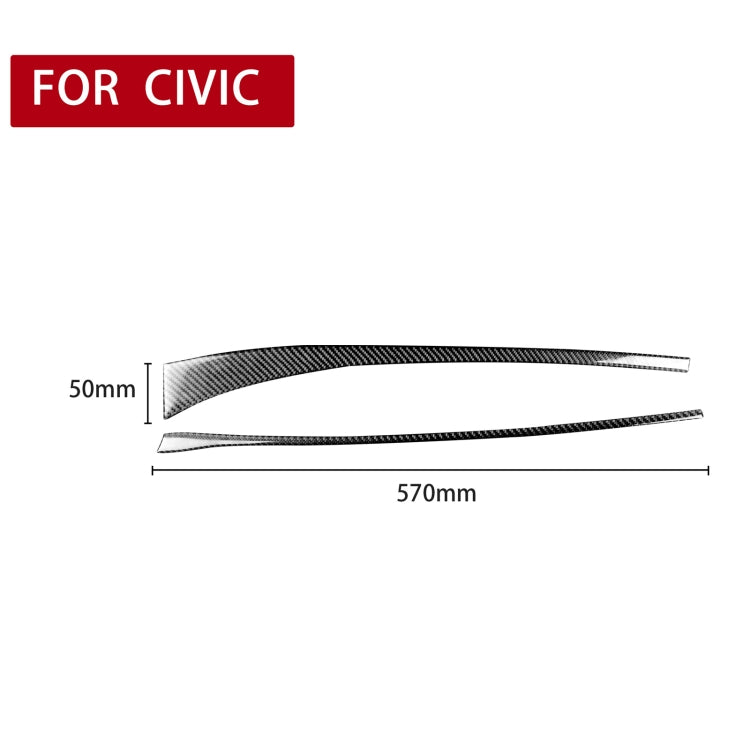 2 in 1 Car Carbon Fiber Front Passenger Seat Decorative Stripe for Honda Civic 8th Generation 2006-2011, Left Drive