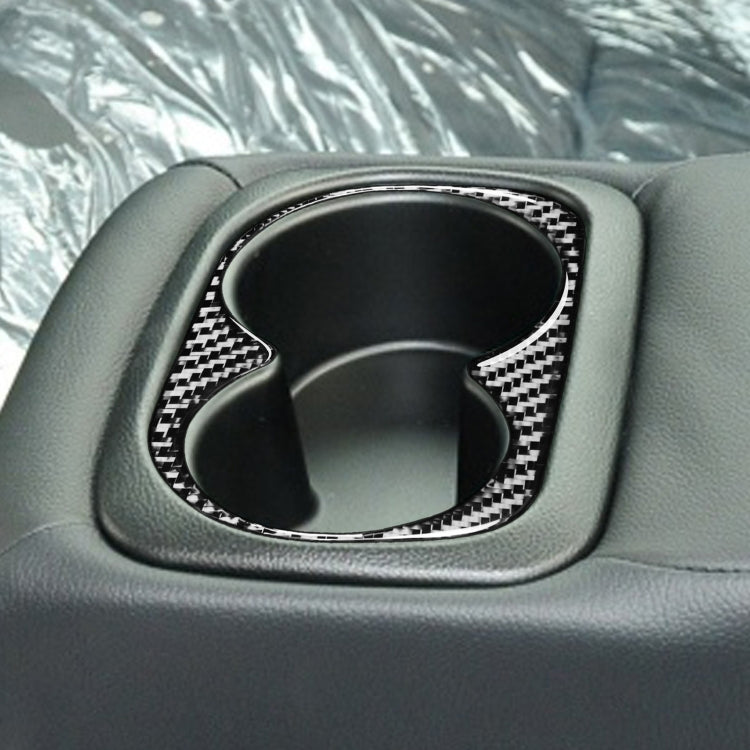Car Carbon Fiber Rear Water Cup Holder Decorative Sticker for Honda Civic 8th Generation 2006-2011, Left and Right Drive Universal, Rear Water Cup Holder