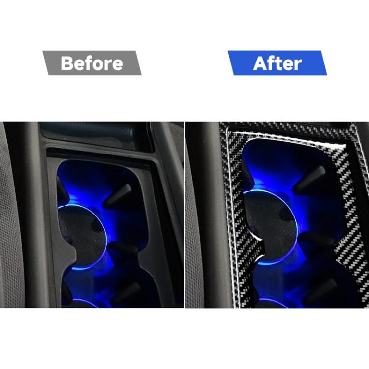 2 in 1 Car Carbon Fiber Water Cup Holder Panel Decorative Sticker for Honda Civic 8th Generation 2006-2011, Left and Right Drive Universal, Water Cup Holder Panel