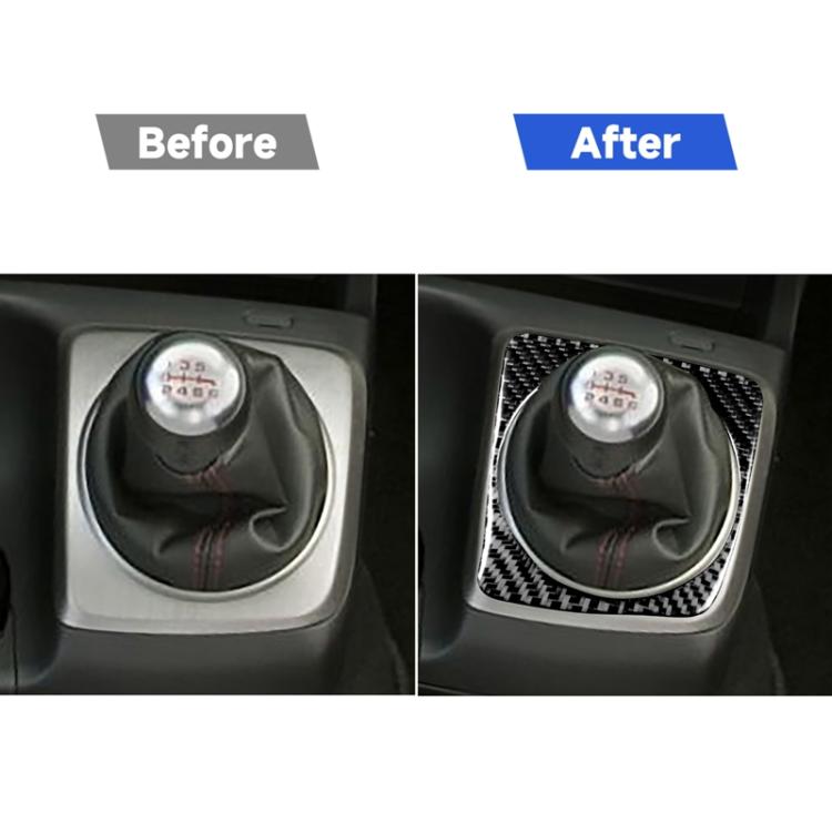 Car Carbon Fiber Manual Gear Decorative Sticker for Honda Civic 8th Generation 2006-2011, Left Drive, Manual Gear, Left Drive