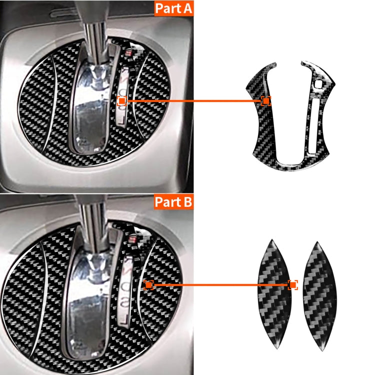 3 in 1 Car Carbon Fiber Automatic Gear Decorative Sticker for Honda Civic 8th Generation 2006-2011, Right Drive, Automatic Gear, Right Drive
