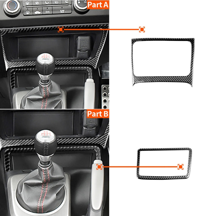 2 in 1 Car Carbon Fiber Storage Box Decorative Sticker for Honda Civic 8th Generation 2006-2011, Right Drive, Storage Box, Right Drive