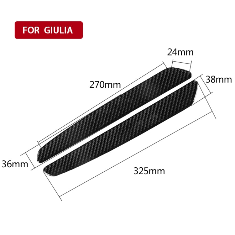 2 in 1 Car Carbon Fiber Welcome Pedal Decorative Sticker for Alfa Romeo Giulia 2017-2019, Left and Right Drive Universal