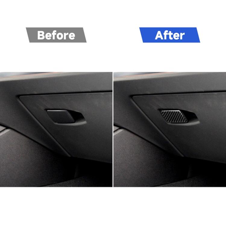Car Carbon Fiber Storage Box Handle Decorative Sticker for BMW 3 Series G20/G28/325Li/330d/335 2019-2020, Right Drive, Storage Box Handle, Right Drive