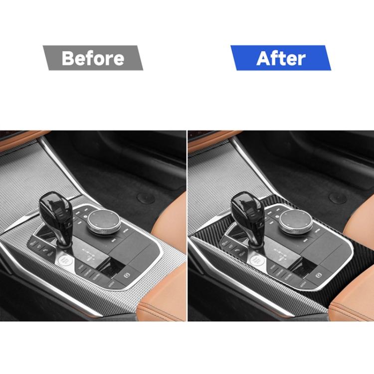 Car Carbon Fiber Gear Position Decorative Sticker for BMW 3 Series G20/G28/325Li/330d/335 2019-2020, Right Drive, Gear Position, Right Drive