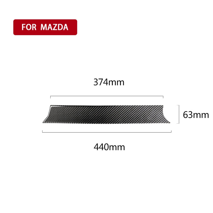 Car Carbon Fiber Dashboard Decorative Sticker for Mazda CX-5 2017-2018, Left and Right Drive Universal, Dashboard