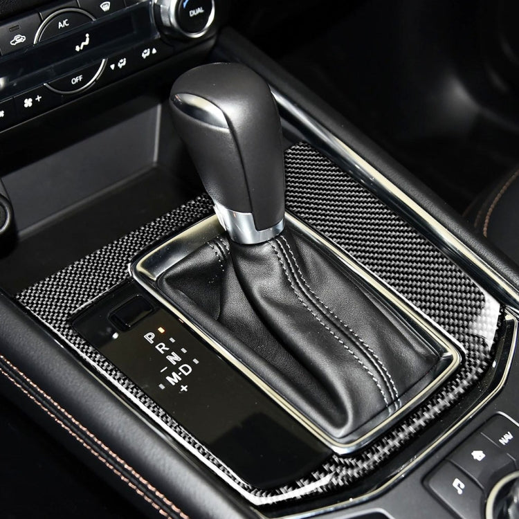 Car Carbon Fiber Gear Panel Decorative Sticker for Mazda CX-5 2017-2018, Left Drive, Gear Panel, Left Drive
