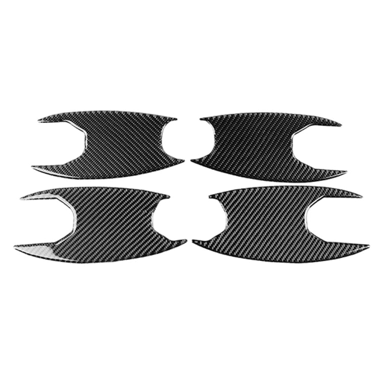 4 in 1 Car Carbon Fiber Outside Door Bowl Decorative Sticker for BMW 3 Series G20/G28/325Li/330d/335 2019-2020, Left and Right Drive Universal, Outside Door Bowl