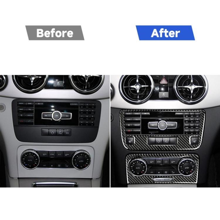 Car Carbon Fiber Solid Color CD Panel Decorative Sticker for Mercedes-Benz Traje Para GLK X204 300, 260, 350, 250, 220, 2013-2015, Left and Right Drive Universal, Solid Color CD Panel