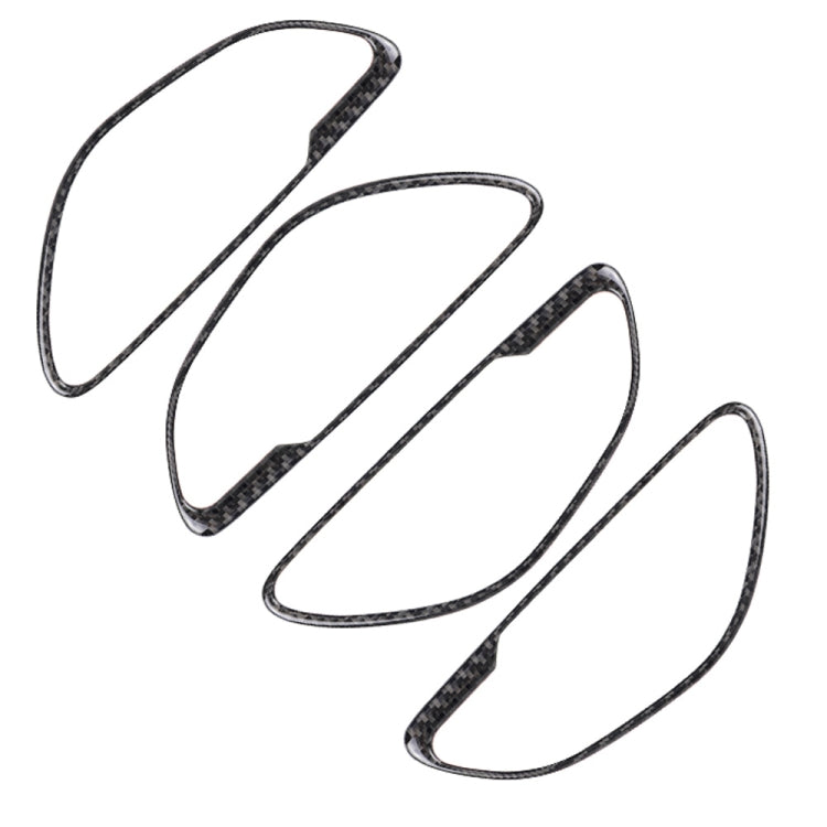 4 PCS Car Carbon Fiber Solid Color Handle Decorative Sticker for Mercedes-Benz C Class W205 2015-2018/GLC X253 2016-2018, Left and Right Drive Universal, Solid Color Handle