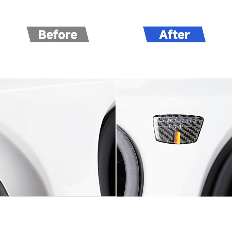 Car Carbon Fiber German Color Doorpost Decorative Sticker for Mercedes-Benz, Left and Right Drive Universal, Doorpost