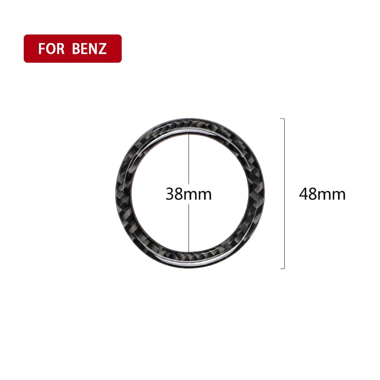 Car Carbon Fiber Solid Color One-click Start Ring Decorative Sticker for Mercedes-Benz Left and Right Drive Universal, Solid Color One-click Start Ring