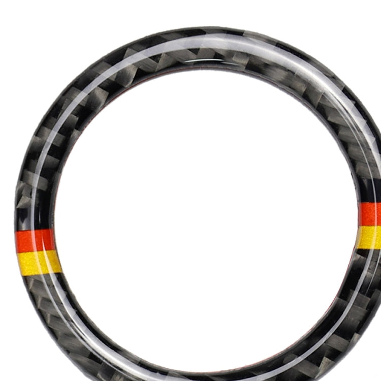 Car Carbon Fiber German Color One-click Start Ring Decorative Sticker for Mercedes-Benz Left and Right Drive Universal, German Color One-click Start Ring