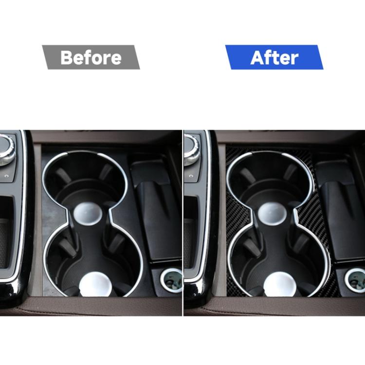 Car Carbon Fiber Solid Color Water Cup Holder Panel B Decorative Sticker for Mercedes-Benz GLE 2015-2017/GLS 2016-2018/ML 2012-2015/GL 2013-2015, Left and Right Drive Universal, Solid Color Water Cup Holder Panel B