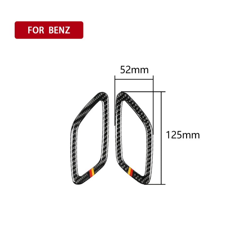 Car Carbon Fiber German Color Dashboard Air Outlet Decorative Sticker for Mercedes-Benz A Class 2013-2018/CLA 2014-2018/GLA 2015-2018, Left and Right Drive Universal, German Color Dashboard Air Outlet