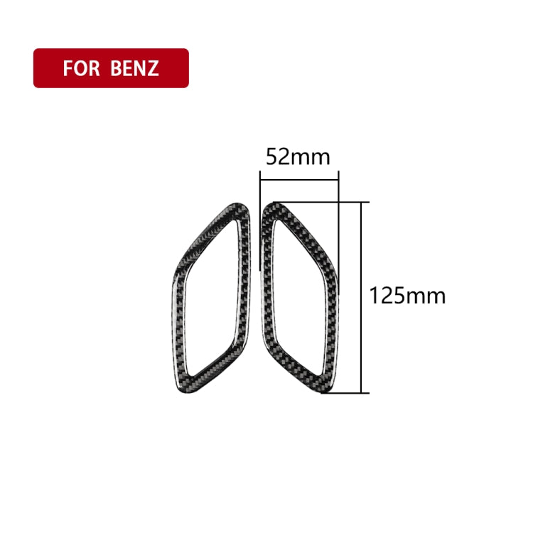 Car Carbon Fiber Solid Color Dashboard Air Outlet Decorative Sticker for Mercedes-Benz A Class 2013-2018/CLA 2014-2018/GLA 2015-2018, Left and Right Drive Universal, Solid Color Dashboard Air Outlet