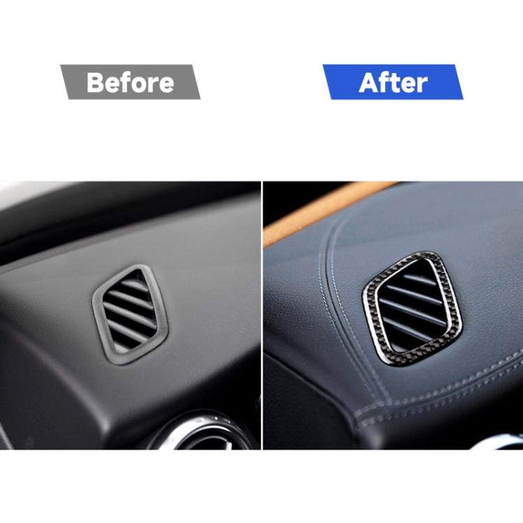 Car Carbon Fiber Solid Color Dashboard Air Outlet Decorative Sticker for Mercedes-Benz A Class 2013-2018/CLA 2014-2018/GLA 2015-2018, Left and Right Drive Universal, Solid Color Dashboard Air Outlet