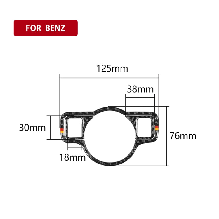 Car Carbon Fiber Solid Color Headlight Switch D Decorative Sticker for Mercedes-Benz A 2013-2018/B Class 2013-2018/C Class 2007-2013, Left and Right Drive Universal, Solid Color Headlight Switch D