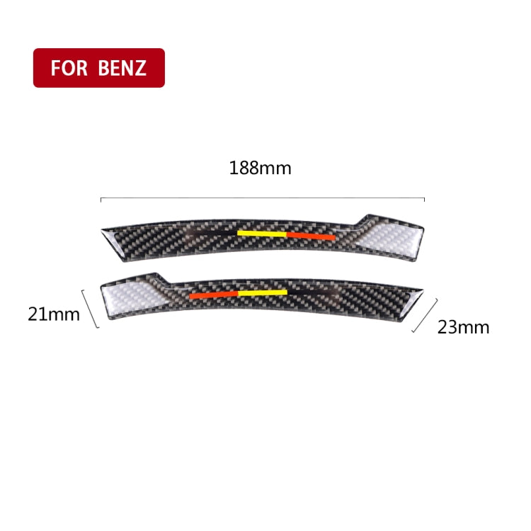 Car Carbon Fiber Rearview Mirror Anti-collision Strip C for Mercedes-Benz A/B/C/E Class/GLK/GLE/GLS/GLA/CLA, Left and Right Drive Universal, Rearview Mirror Anti-collision Strip C