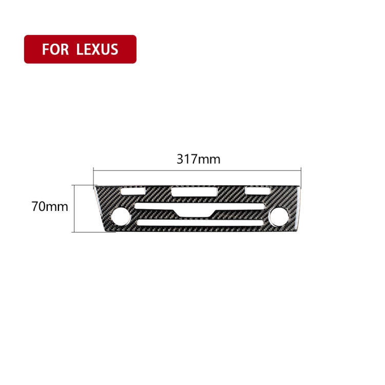 Car Carbon Fiber CD Panel Decorative Sticker for Lexus RX300 / 270 / 200T / 450h 2016-2019, Left Drive, CD Panel, Left Drive