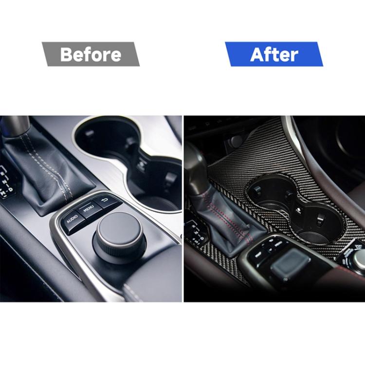 Car Carbon Fiber Gear Panel Decorative Sticker for Lexus RX300 / 270 / 200T / 450h 2016-2019, Left Drive, Gear Panel, Left Drive