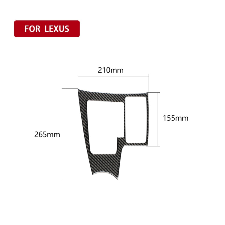 Car Carbon Fiber Gearshift Panel A Decorative Sticker for Lexus NX200 / 200t / 300h 2014-2021, Right Drive