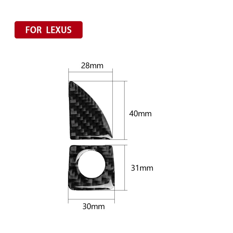 Car Carbon Fiber Glove Box Switch Decorative Sticker for Lexus IS250 300 350C 2006-2012, Right Drive, Glove Box, Right Drive