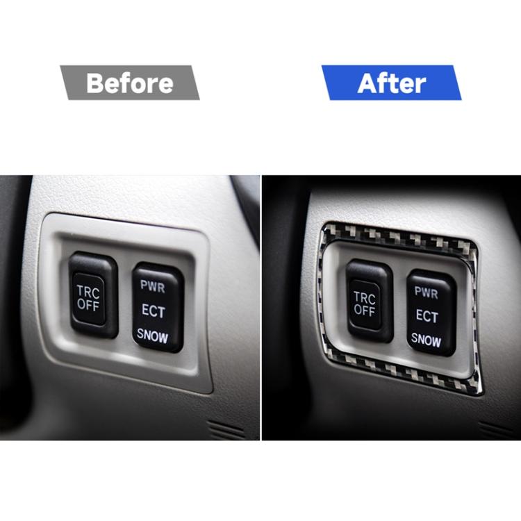 Car Carbon Fiber TRC Switch Decorative Sticker for Lexus IS250 300 350C 2006-2012, Left and Right Drive Universal, TRC Switch
