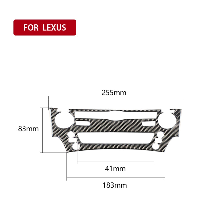 Car Carbon Fiber CD Panel Decorative Sticker for Lexus IS250 300 350C 2006-2012, Left and Right Drive Universal, CD Panel