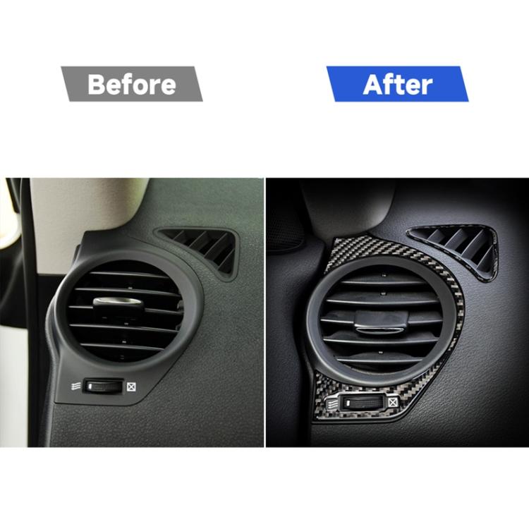 Car Carbon Fiber Small Left and Right Air Outlet Decorative Sticker for Lexus IS250 300 350C 2006-2012, Right Drive, Small Left and Right Air Outlet, Right Drive