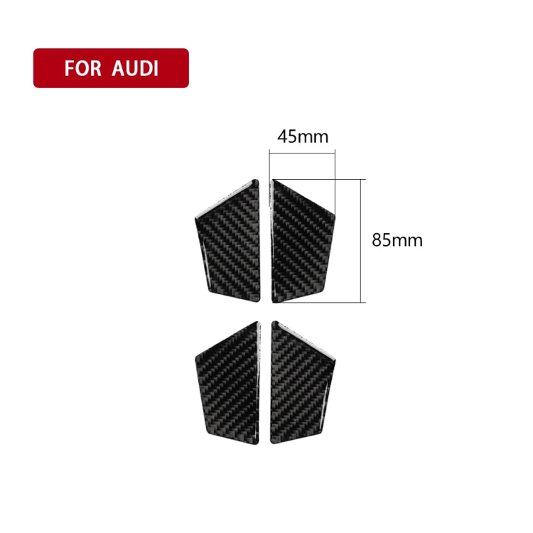 Car Carbon Fiber Inner Door Bowl Decorative Sticker for Audi A6 S6 C7 A7 S7 4G8 2012-2018, Left and Right Drive Universal, Inner Door Bowl